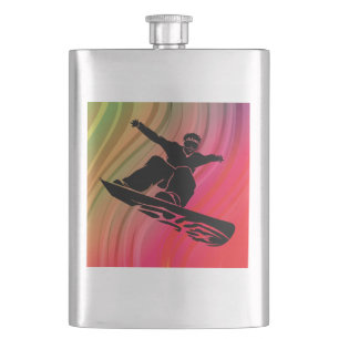 Snowboard Jump Flachmann