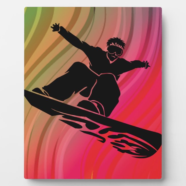 Snowboard Jump Fotoplatte (Vorderseite)
