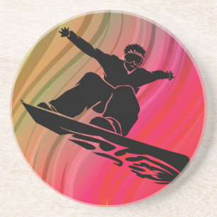 Snowboard Jump Getränkeuntersetzer