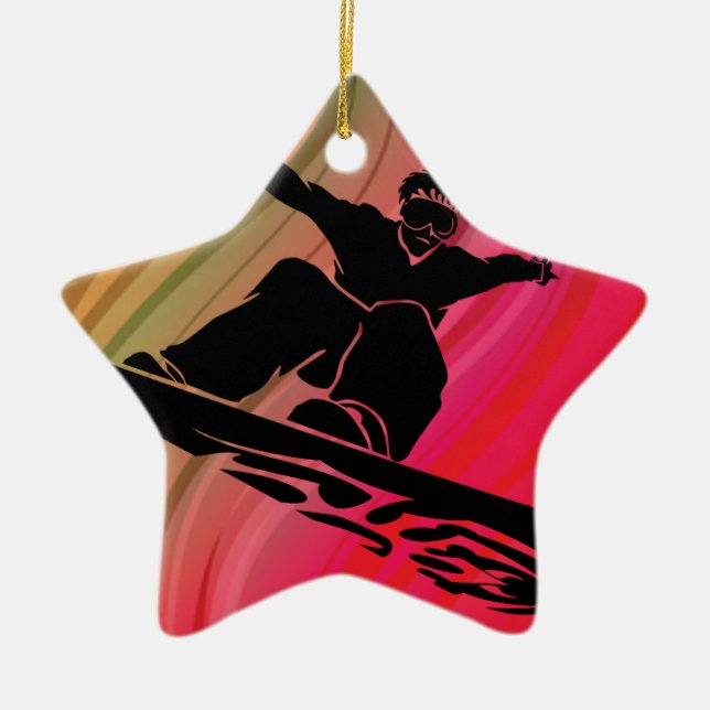 Snowboard Jump Keramikornament (Vorne)