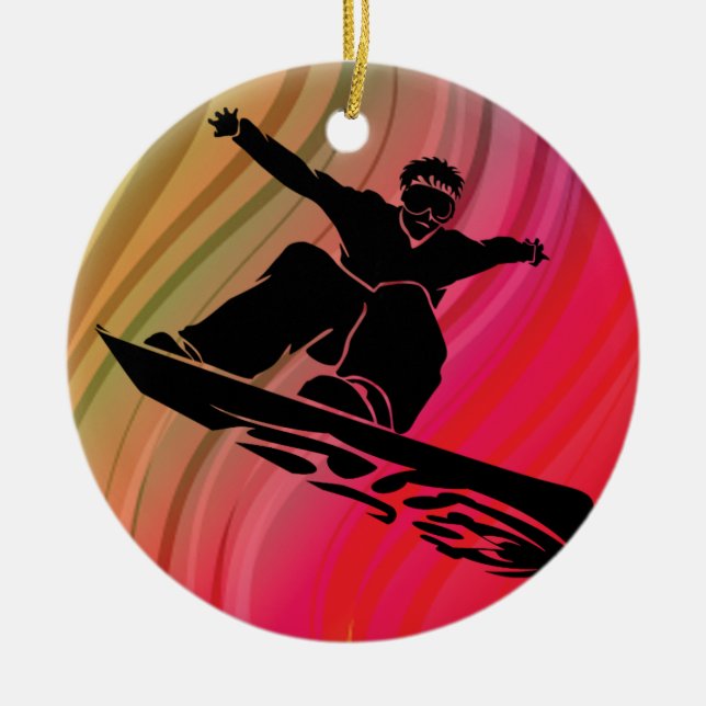 Snowboard Jump Keramikornament (Vorne)