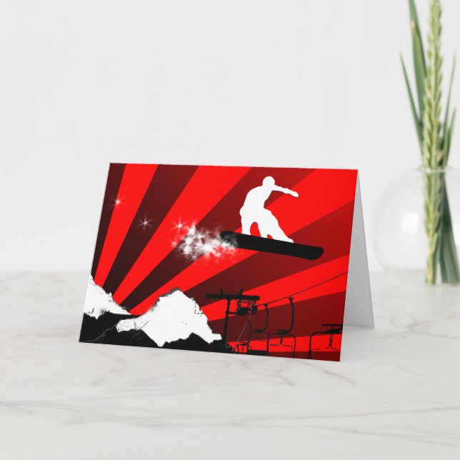 Snowboard. Karte (Vorderseite)