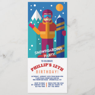 Snowboard Kid-Einladung Einladung