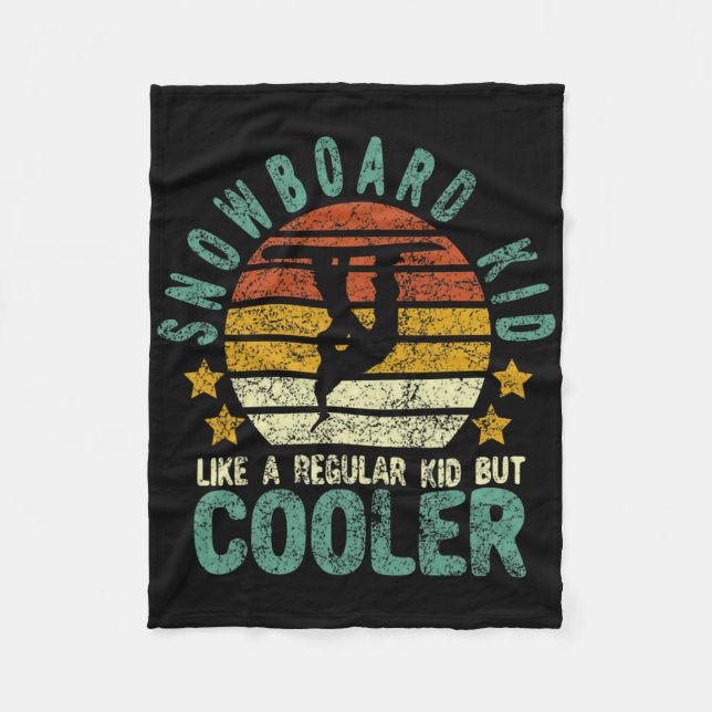Snowboard Kid Funny Snow Snowboarder und S Fleecedecke (Vorderseite)