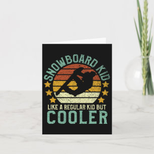 Snowboard-Kinder Lustiger Vintage-Snowboard-Spruch Karte