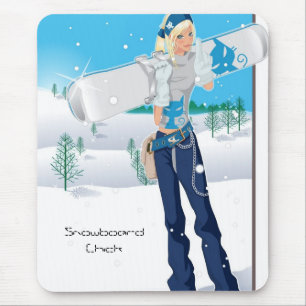 Snowboard-Küken Mousepad