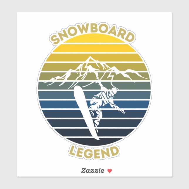 Snowboard Legende Aufkleber (Blatt)