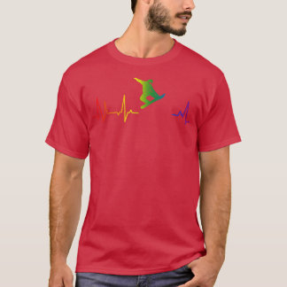 Snowboard LGBTQ Herzschlag LGBTQIA für Snowboarder T-Shirt