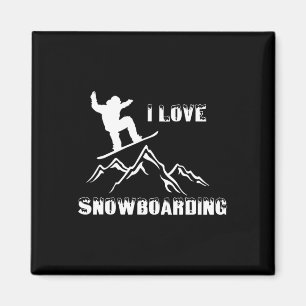 Snowboard-Liebe Snowboard Magnet