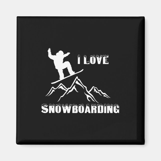 Snowboard-Liebe Snowboard Magnet (Vorne)