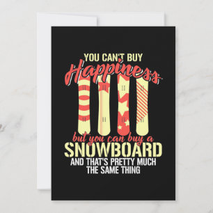 Snowboard Macht Mich Glücklich Einladung