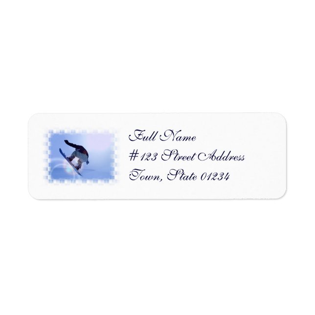 Snowboard Mailing Labels (Vorne)