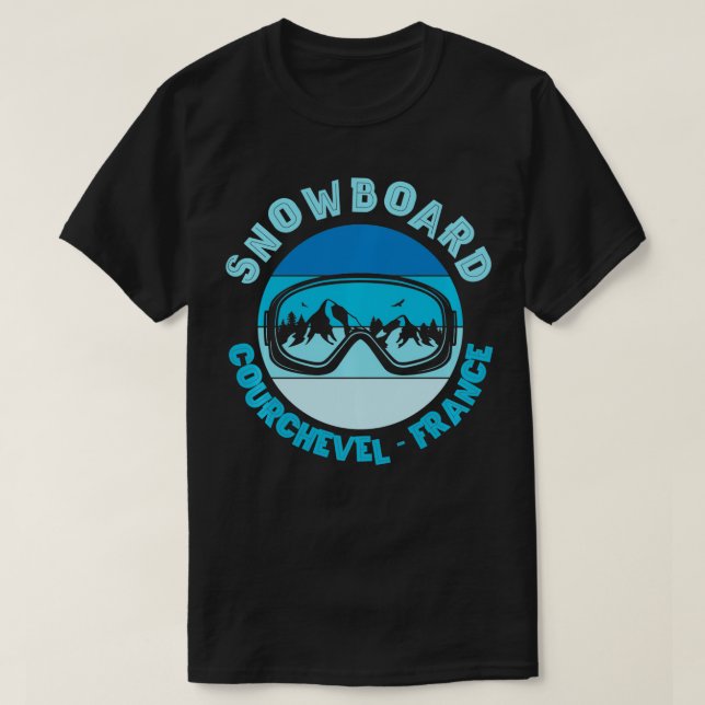 Snowboard Mask Courchevel Frankreich T-Shirt (Design vorne)