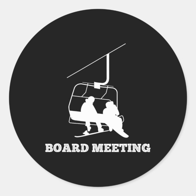 Snowboard Meeting Snowboarden Urlaub Runder Aufkleber (Vorderseite)