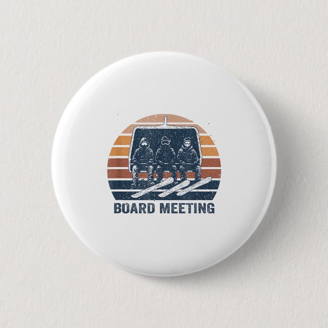 Snowboard Meeting Snowboarding Vacation Skiing  Button (Vorderseite)