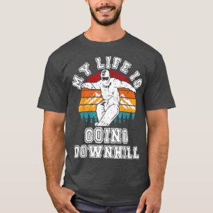 Snowboard mein Leben geht abwärts Wintersport T-Shirt