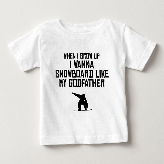 Snowboard mögen meinen Paten Baby T-shirt (Vorderseite)