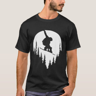 Snowboard Mond Silhouette Skifahren Wintersport T-Shirt