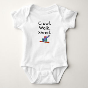 Snowboard-Neugeborenen-Geschenk, Wintersport Baby Strampler