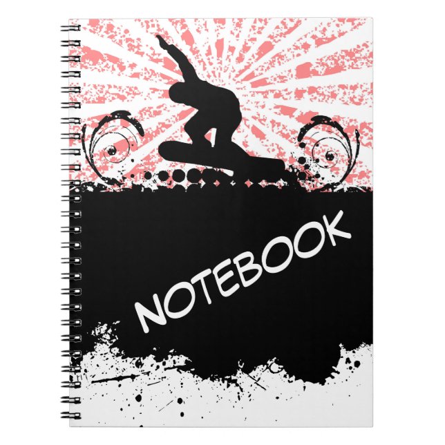 Snowboard-Notebook Notizblock (Vorderseite)