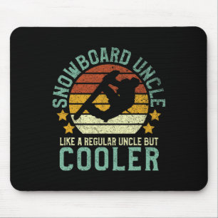 Snowboard Onkel Lustig Vintage Snowboard Geschenk Mousepad