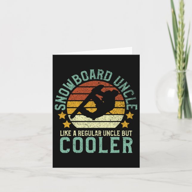 Snowboard Onkel Vintages Snowboarden Geschenk Sn Karte (Vorderseite)