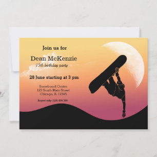 Snowboard-Party Einladung