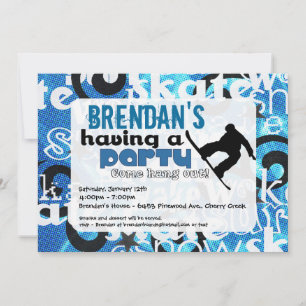 Snowboard-Party Einladung