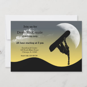 Snowboard-Party Einladung