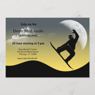 Snowboard-Party Einladung