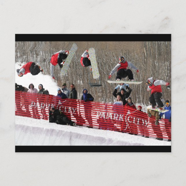 Snowboard Postcard Postkarte (Vorderseite)