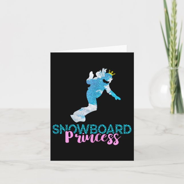 Snowboard Princess Snowboarder Snowboarder Winter Karte (Vorderseite)