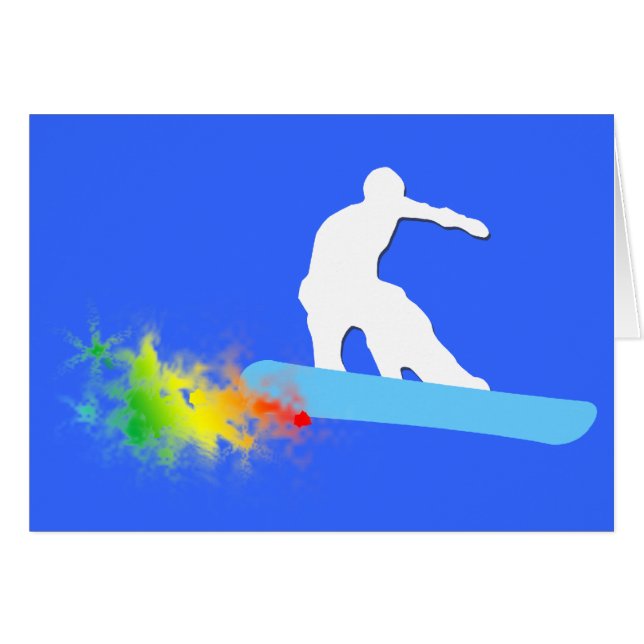 Snowboard. Pulverschnee. (Vorderseite (Horizontal))