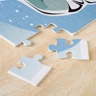 Snowboard-Puzzle mit GIF-Box Puzzle
