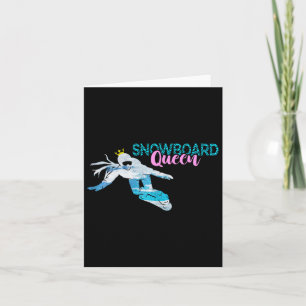 Snowboard Queen Crown Snowboarder Winter Sport Sno Karte
