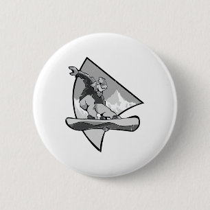 Snowboard Retro Vintage Snowboarden Freestyle Und Button