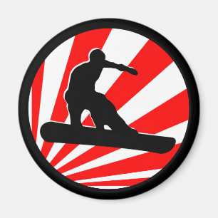 Snowboard. Rochen. Magnet