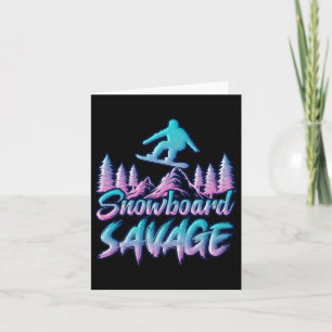 Snowboard Savage Funny Snowboarder Kinder Snowboar Karte