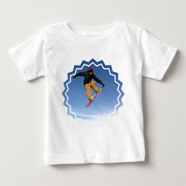Snowboard-Schwanz-Zupacken-Baby-T - Shirt (Vorderseite)