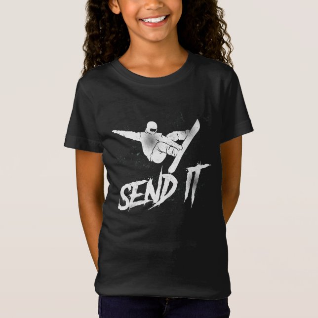 Snowboard Senden Sie es Vintag T-Shirt (Vorderseite)