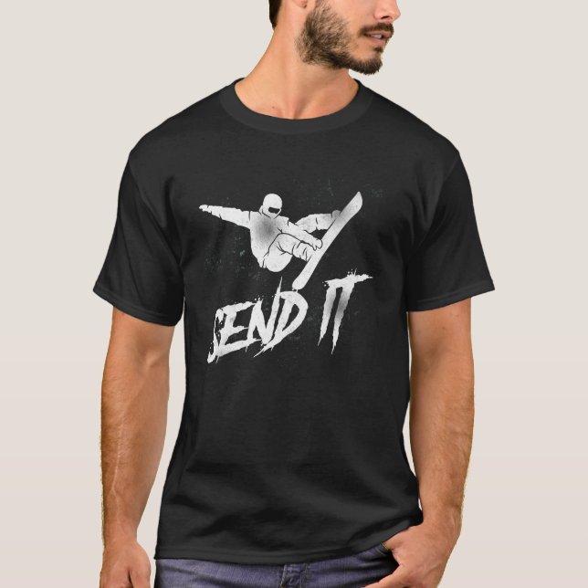 Snowboard Senden Sie es Vintag T-Shirt (Vorderseite)