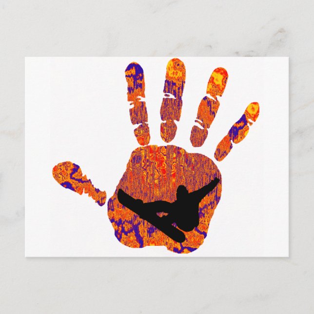 SNOWBOARD SET MINDS POSTKARTE (Vorderseite)