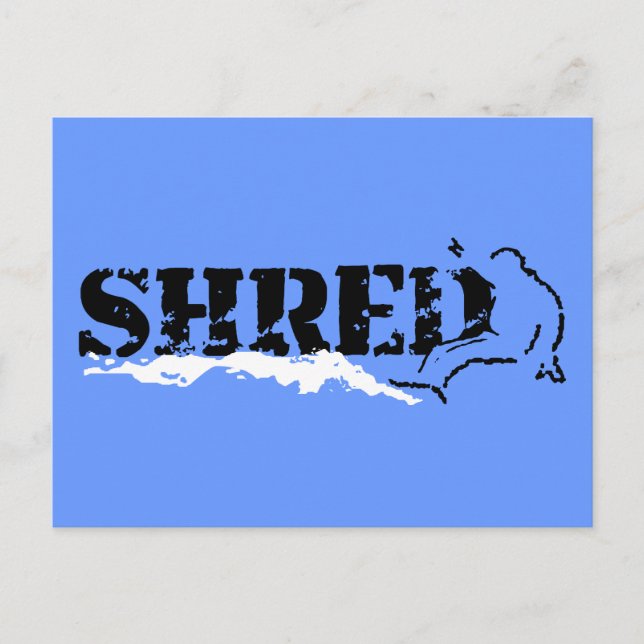 Snowboard: shredd postkarte (Vorderseite)