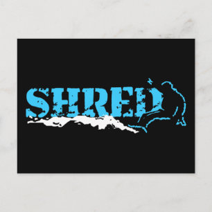 Snowboard: shredd postkarte
