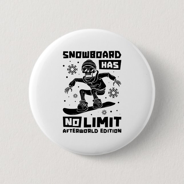 Snowboard Skelett Wintersport - Snowboarden Sn Button (Vorderseite)