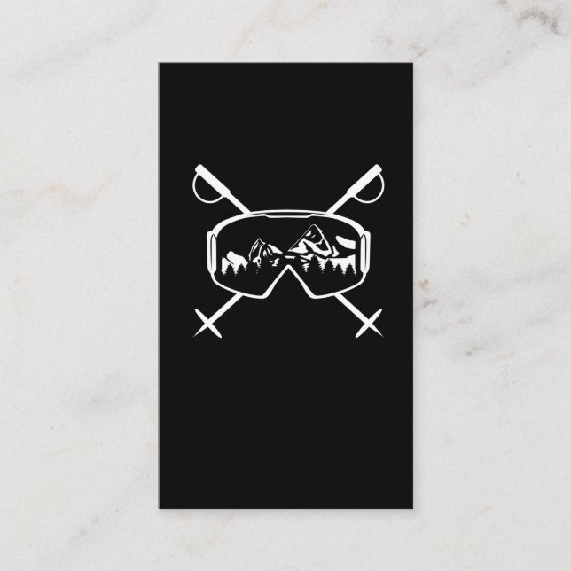 Snowboard Ski Goggles Snow Sport Mountains Visitenkarte (Vorderseite)