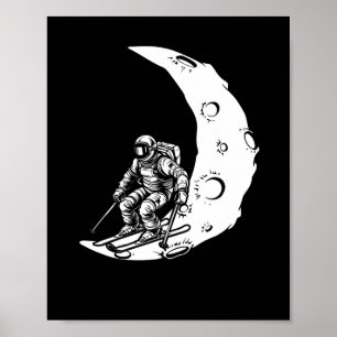 Snowboard Ski Skifahren - Snowboarden Crescent Moo Poster