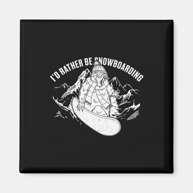 Snowboard Skifahren Snowboarder Wettbewerb Magnet (Vorne)