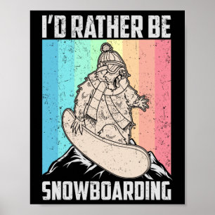 Snowboard Skifahren Snowboarder Wettbewerb Poster