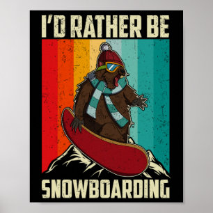 Snowboard Skifahren Snowboarder Wettbewerb Poster